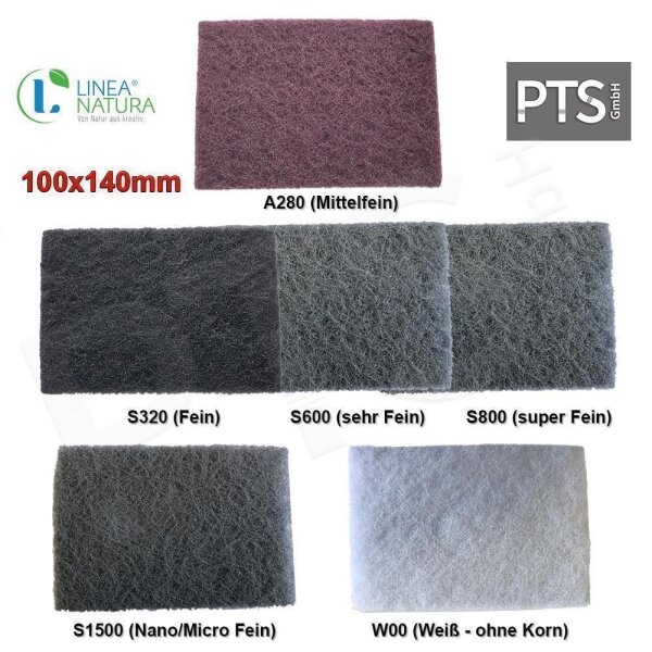 LINEA NATURA® Schleifvliespads | Schleifscheibe | Vliespads 100x140 mm (div. Körnungen)