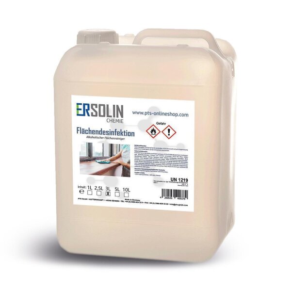 Ersolin Flächendesinfektion | Alkoholischer Flächenreiniger | Desinfektionsmittel 3L
