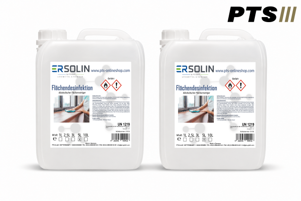 Ersolin Flächendesinfektion | Alkoholischer Flächenreiniger | Desinfektionsmittel 2x5L
