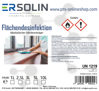 Ersolin Flächendesinfektion | Alkoholischer Flächenreiniger | Desinfektionsmittel 2x10L