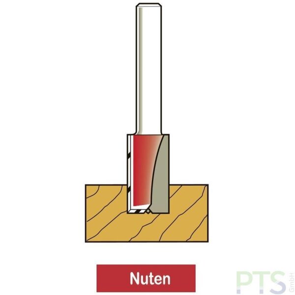Nutfräser HW Z=2 D=10 L=20 GL=53 S=6