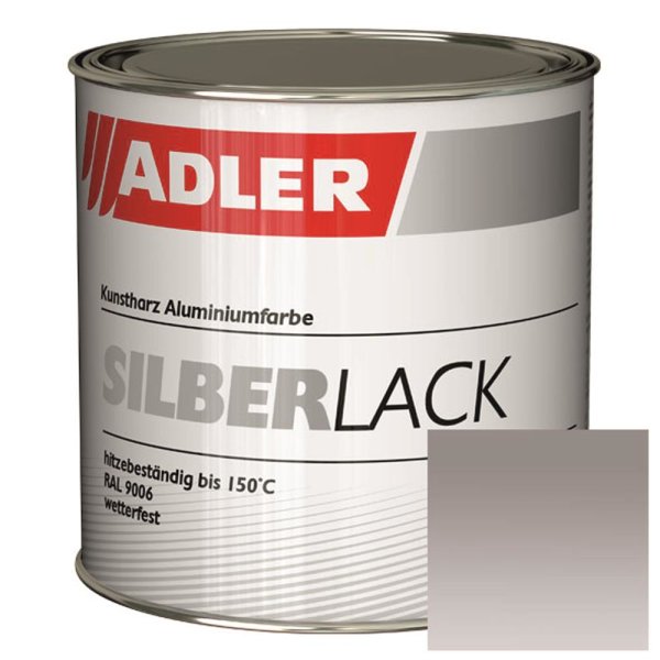 ADLER Silberlack | Metalleffektlack | Wetterfest 375ml - ca. RAL9006