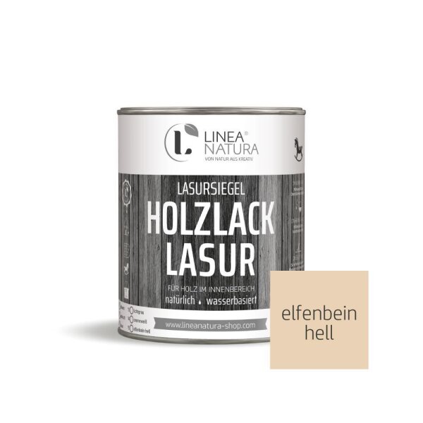 Holzlack Lasur | Möbel | Parkett u.- Treppen im Innenbereich 1 L elfenbein hell