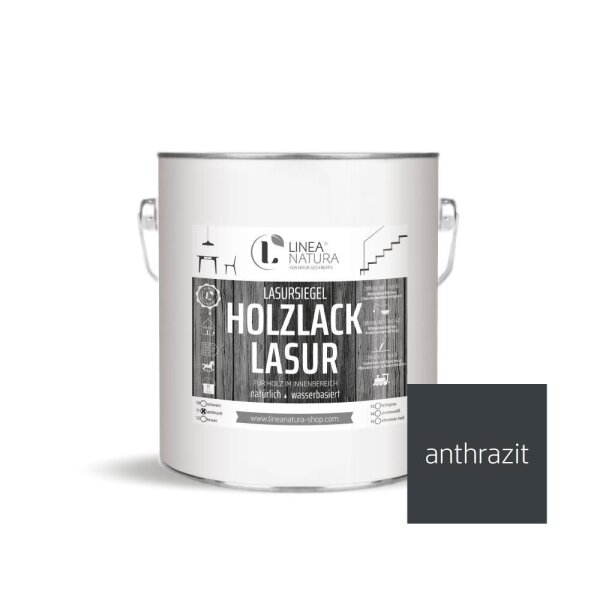 Holzlack Lasur | Möbel | Parkett u.- Treppen im Innenbereich 2,5 L anthrazit