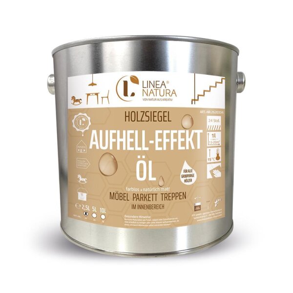 LINEA NATURA®  Aufhell-Effekt Öl |  farblos | natürlich matt 2,5 L