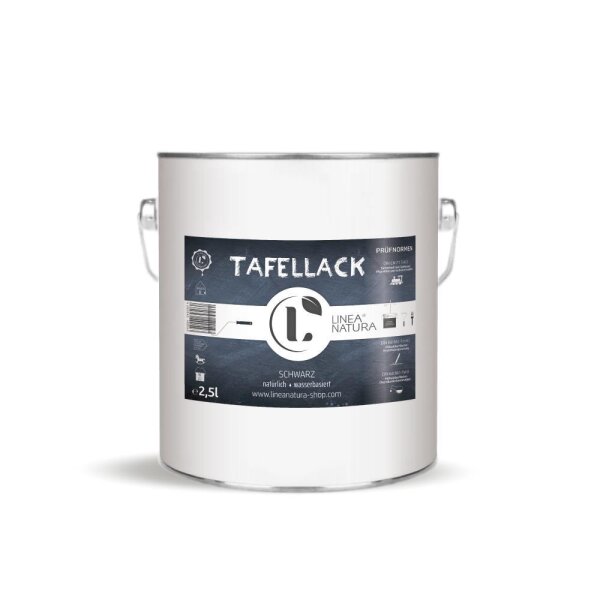 LINEA NATURA® Tafellack | Lack | universal Lack auf Wasserbasis 2,5 L schwarz