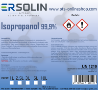 Isopropanol 99,9% 3x1 Liter IPA Entfetter Reiniger