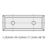 10 Stück Wendeschneidplatten HW/HM 29,5x12,0x1,5 mm...