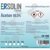Aceton 99,5% 3x1 L Reiniger Entfetter Lösemittel...