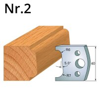 2x Profilmesser 40mm Standard SP-Stahl Nr. 2