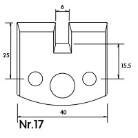 2x Profilmesser 40mm Standard SP-Stahl Nr. 17