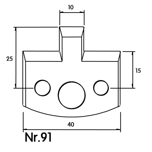 2x Profilmesser 40mm Standard SP-Stahl Nr. 91