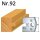2x Profilmesser 40mm Standard SP-Stahl Nr. 92