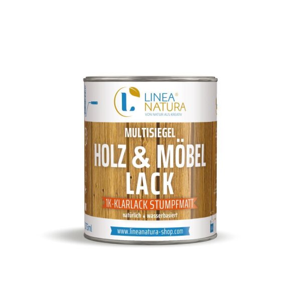 Multisiegel Holz und Möbellack | natürlich | wasserbasiert | Klarlack | 375ml stumpfmatt