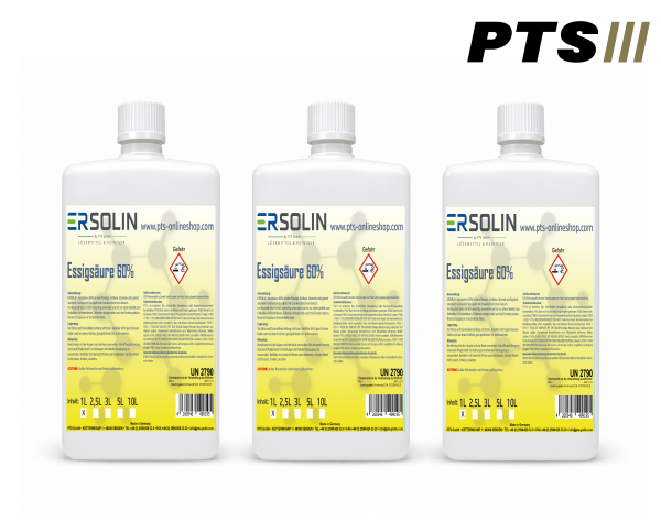 Essigsäure 60% 3x1 L Entkalker Reiniger Top Qualität sehr ergiebig