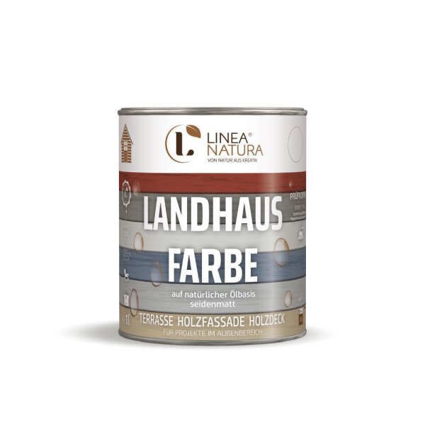 LINEA NATURA® Landhausfarbe deckend 1 L Steingrau