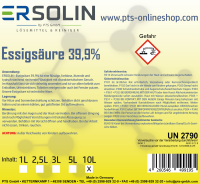 Essigsäure 39,9% 1 L Entkalker Reiniger technische Qualität