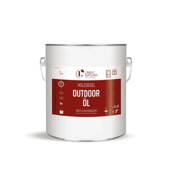 LINEA NATURA® - Outdoor Öl Terassenöl Gartenmöbel Öl Teaköl Bangkirai Öl Hartholz Öl 2,5L